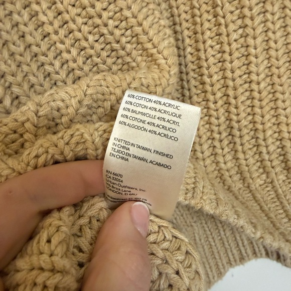 Free People Bell Song Pullover Beige Bohemian Sweater Women’s Size Medium - Picture 6 of 6